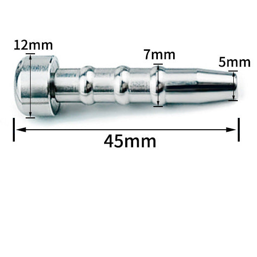 Kurzer Harnröhrenplug aus Metall für Keuschheitskäfig – Produktansicht 2