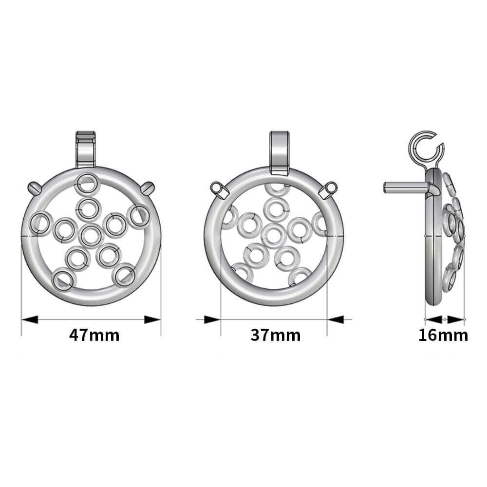 Neu Five-star Wheel Forging Keuschheitskäfig mit Gürtel