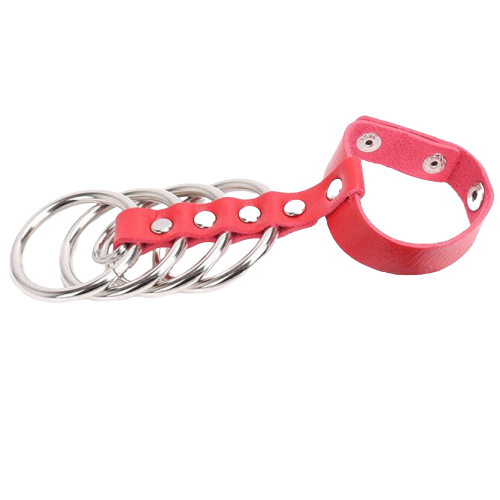 Keuschheitskäfig Aus Leder Le Blason M Rot