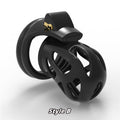 Ghost Plastik Keuschheitskäfig Black Edition mit 4 Ringe