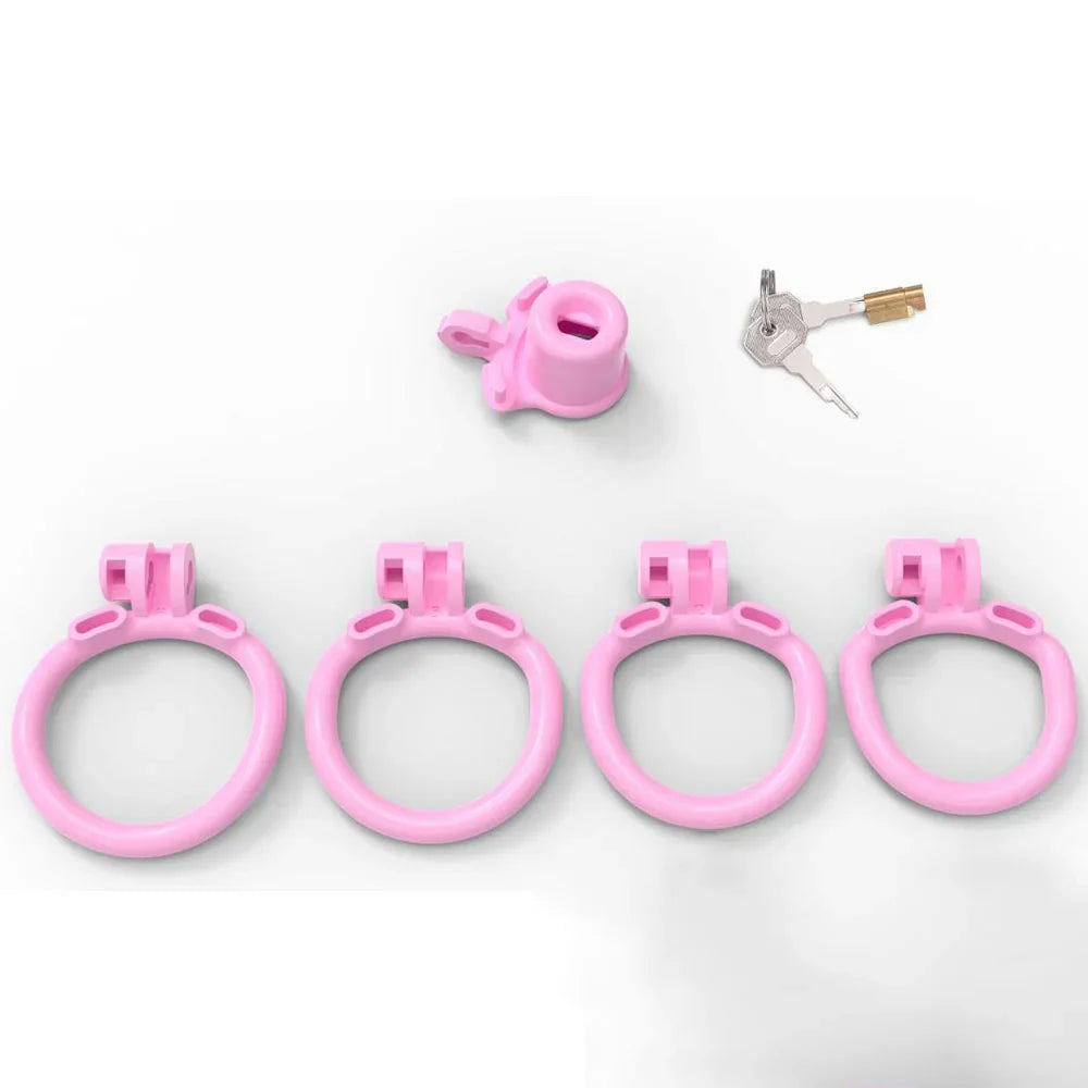 Rosa BDSM Sissy Slave invertiert für Männer Keuschheitskäfig