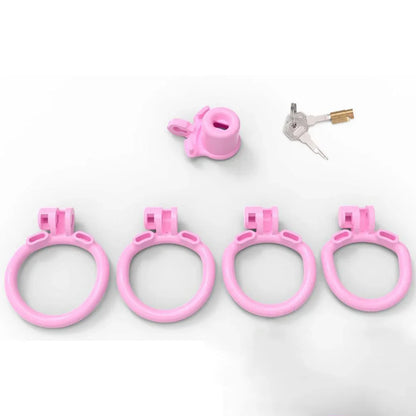 Rosa BDSM Sissy Slave invertiert für Männer Keuschheitskäfig