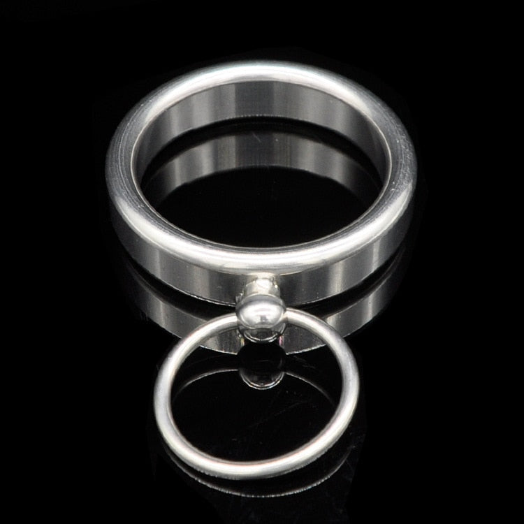Edelstahl Hoden Dehner mit Ring