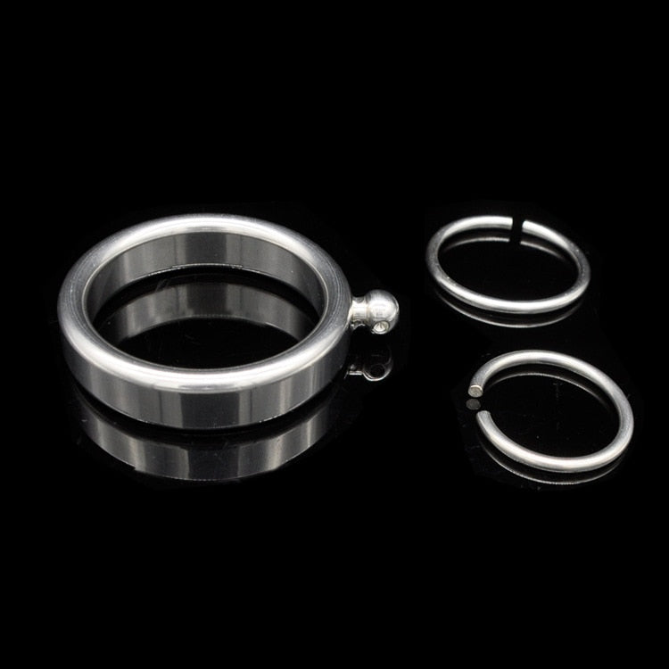 Edelstahl Hoden Dehner mit Ring
