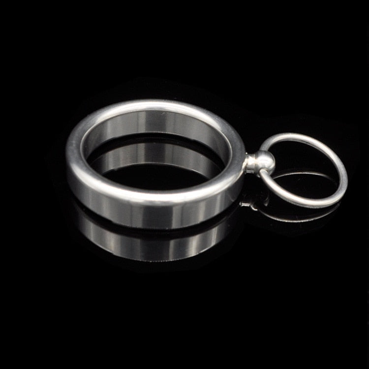 Edelstahl Hoden Dehner mit Ring