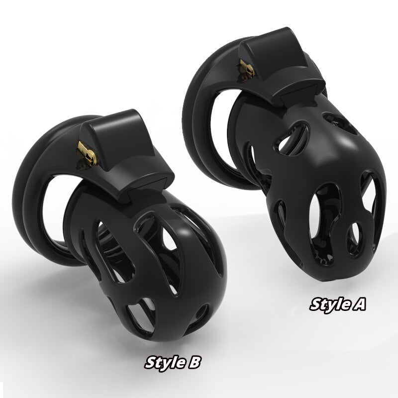 Ghost Plastik Keuschheitskäfig Black Edition mit 4 Ringe – Produktansicht 5
