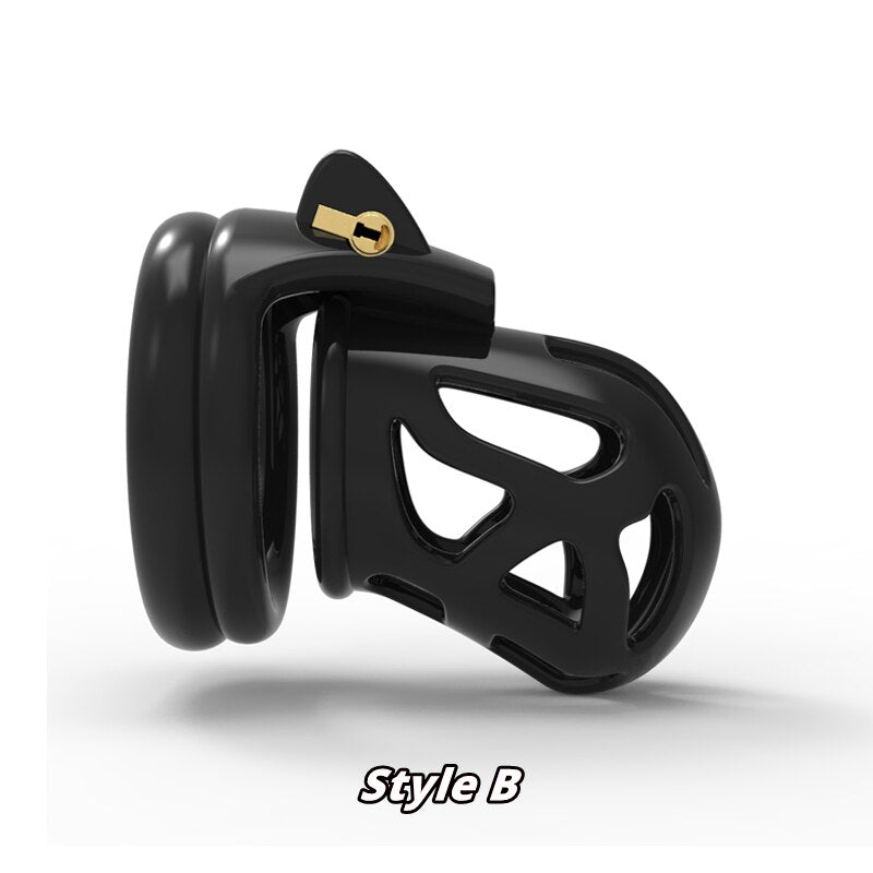 Ghost Plastik Keuschheitskäfig Black Edition mit 4 Ringe – Produktansicht 4