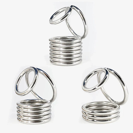 Schrauben Edelstahl Penisring und Hodenstrecker – Produktbild