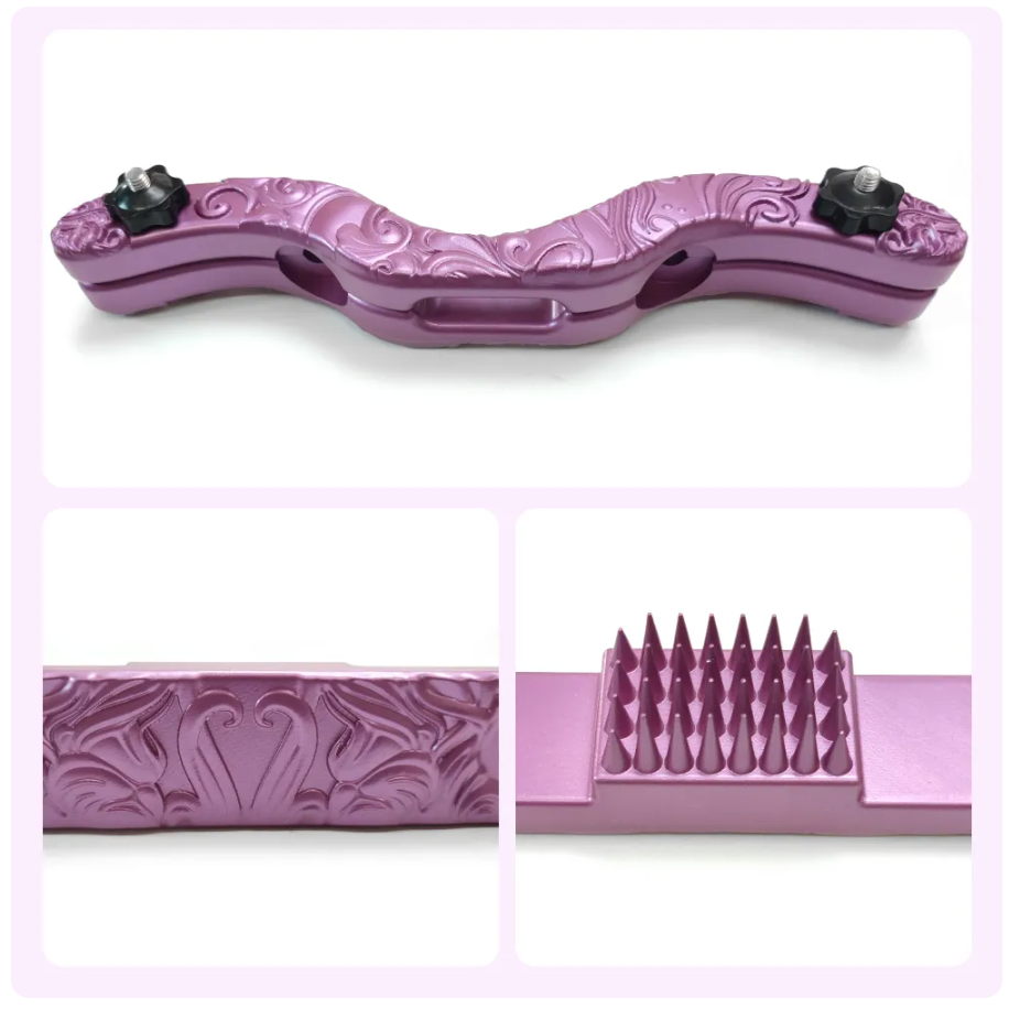 Sinnliche Pink-lila Sissy BDSM Testikel CBT Spitzen-Humbler – Produktansicht 7