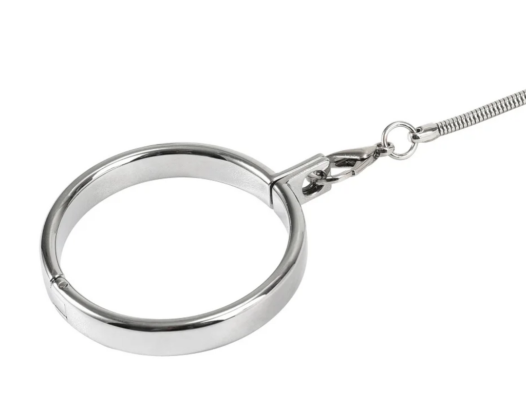 Metallverschluss Genitalhalsband mit Kettenleine