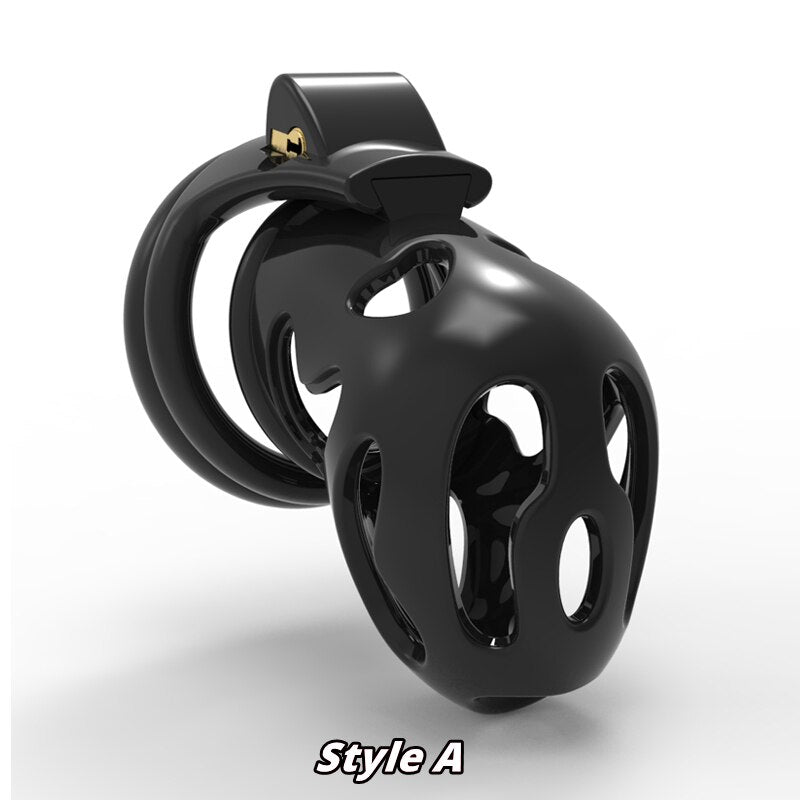 Ghost Plastik Keuschheitskäfig Black Edition mit 4 Ringe – Produktansicht 3