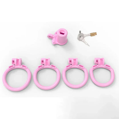 Rosa BDSM Sissy Slave invertiert für Männer Keuschheitskäfig