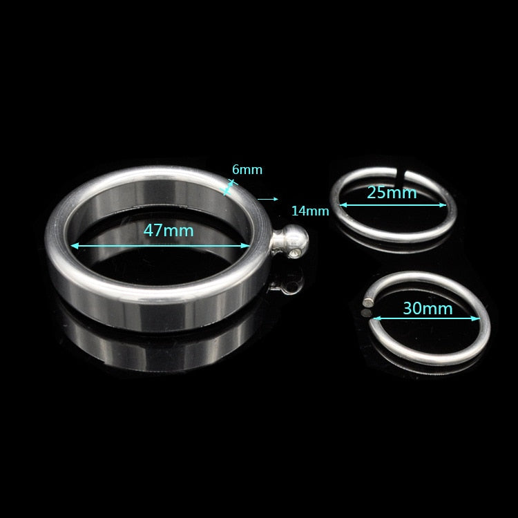 Edelstahl Hoden Dehner mit Ring