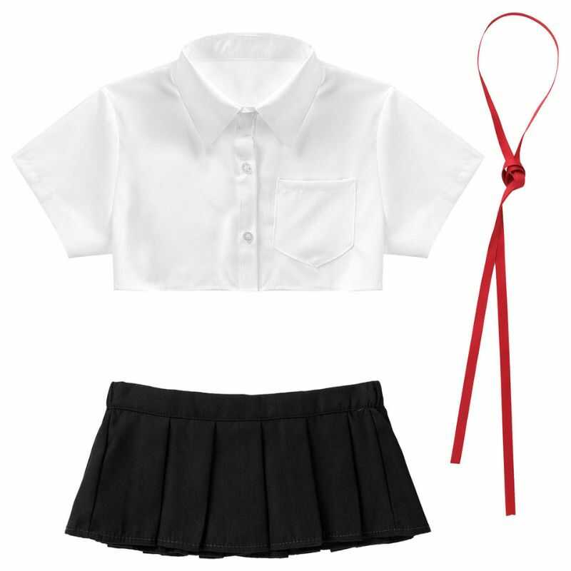 Sexy Japanisches Schulmädchenkleidung