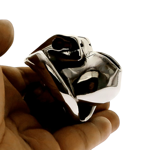 Keuschheitskäfig Für Männer Metall Master Silver