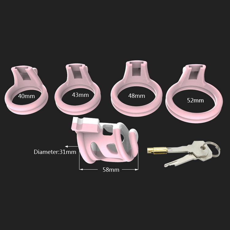 Plastik Keuschheitskäfig Mann - Pink Hole – Produktansicht 4