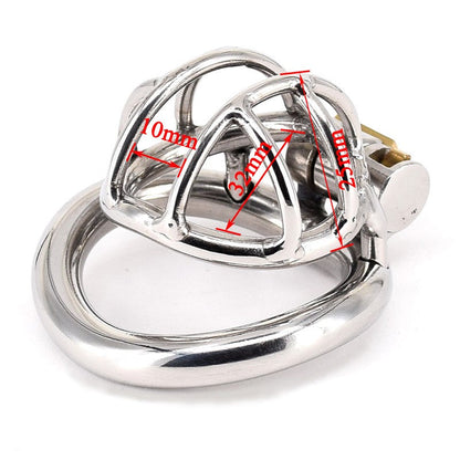 Kurzer Keuschheitskäfig Metall Villandry Xs – Produktansicht 2