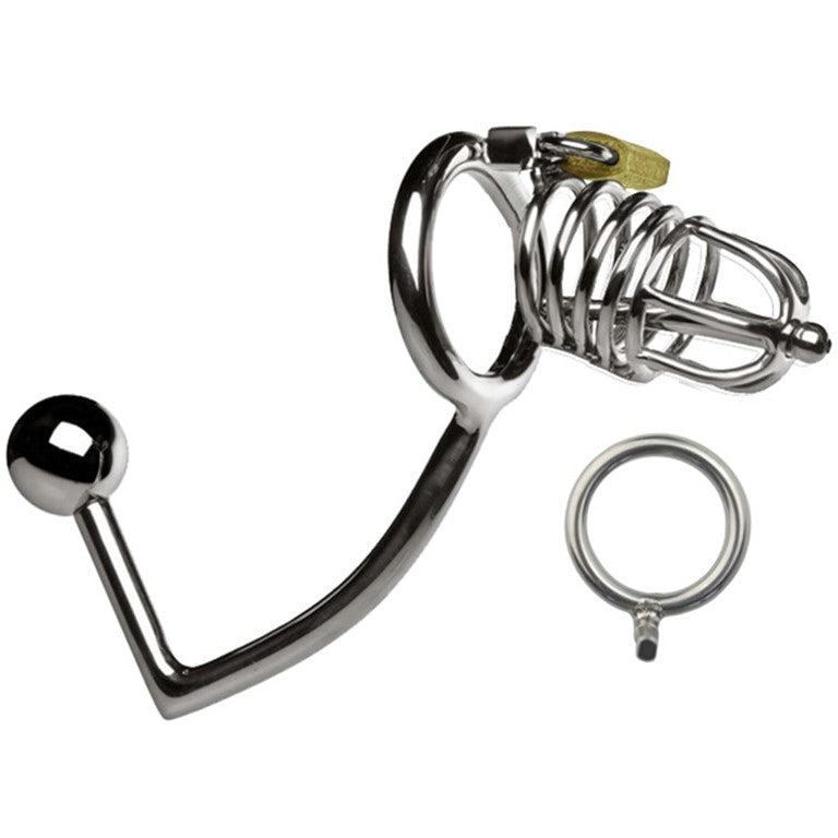 Keuschheitskäfig Metall Männlich Analplug – Produktansicht 3