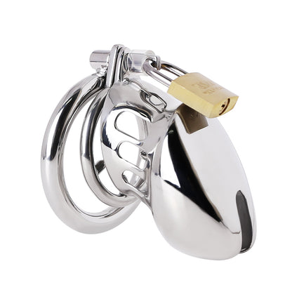 BDSM Edelstahl Keuschheitsgerät mit Spitze Ring
