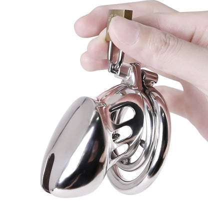 BDSM Edelstahl Keuschheitsgerät mit Spitze Ring