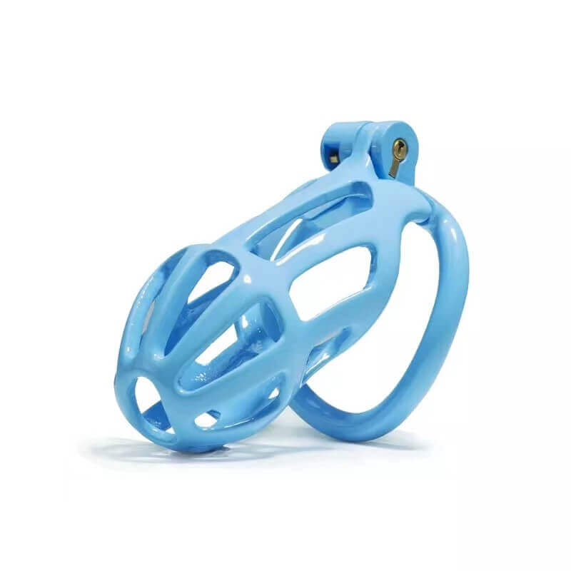 Blauer Streifen Mamba Keuschheitskäfig Set 1.77 Zu 4.13 Zoll Lang