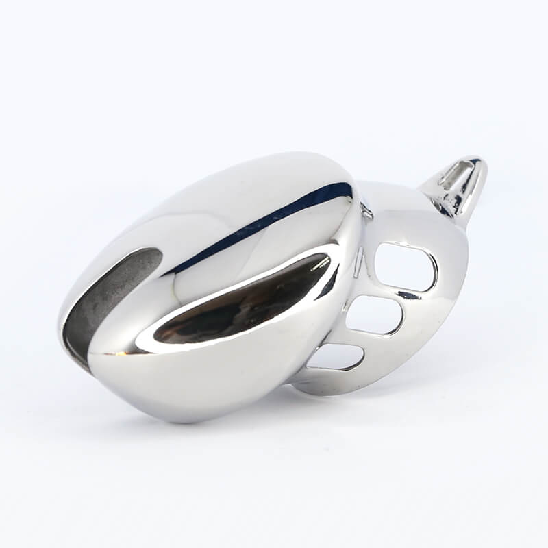 Bondage Edelstahl Keuschheitskäfig mit Spitze Ring