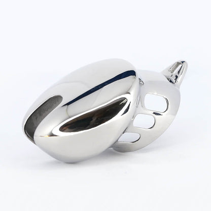 Bondage Edelstahl Keuschheitskäfig mit Spitze Ring