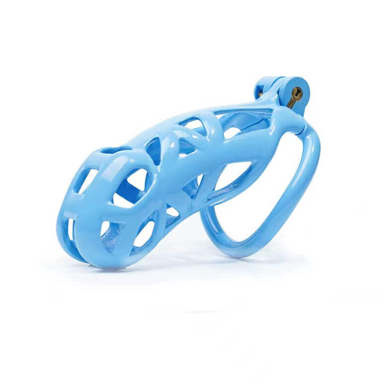 Blaues Mamba Keuschheitskäfig Set (1.77 - 4.13 Zoll) mit 4 Arc Ringen