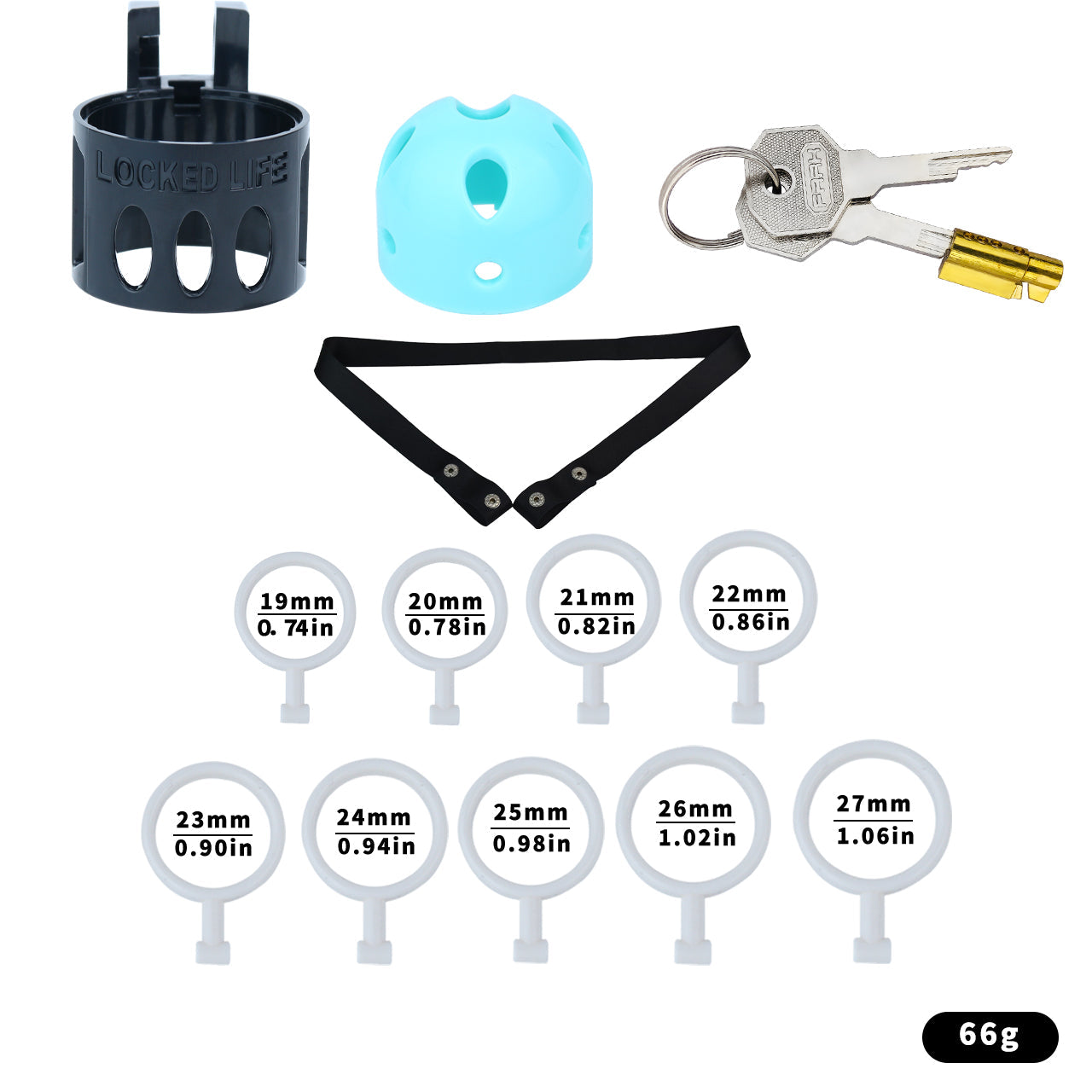 Bullet-shaped Ringless Chastity Cage - 19