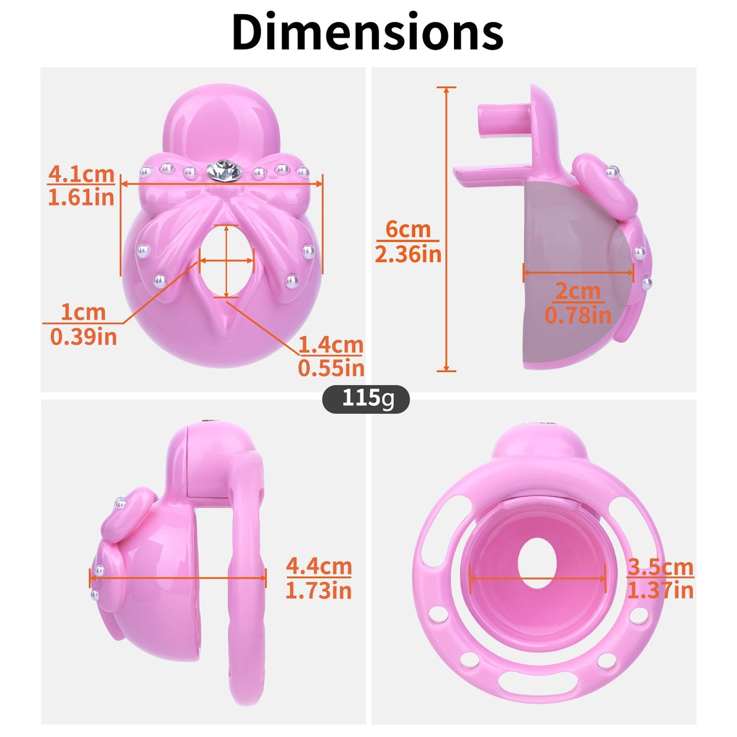 Schmetterlingsflüstern Perle Keuschheitskäfig