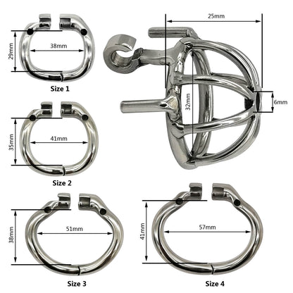 Ergonomisches Stealth-Lock Keuschheitsgerät für Männer aus Edelstahl