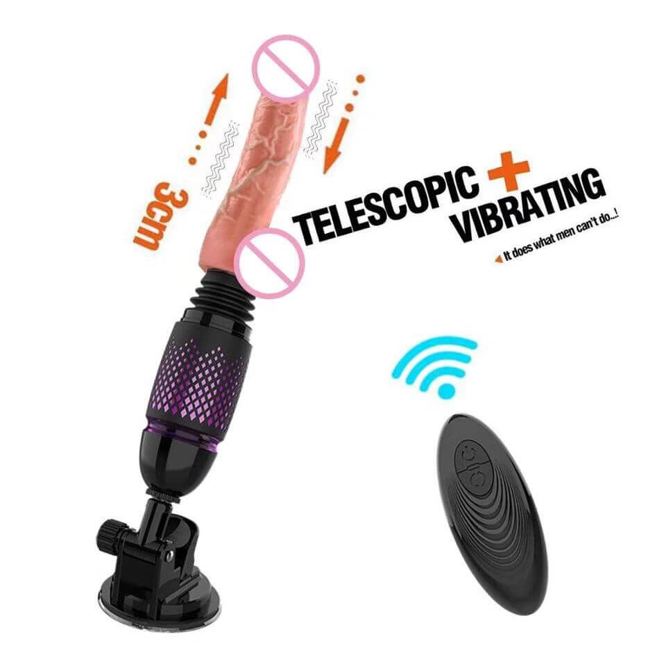 CC77 Remote Control Heating Artificial Penis Butt Plug Anal Sex Machine