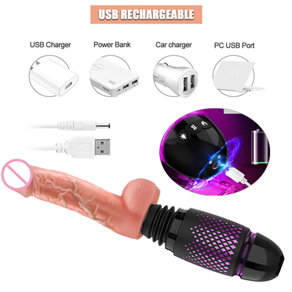 CC77 Remote Control Heating Artificial Penis Butt Plug Anal Sex Machine