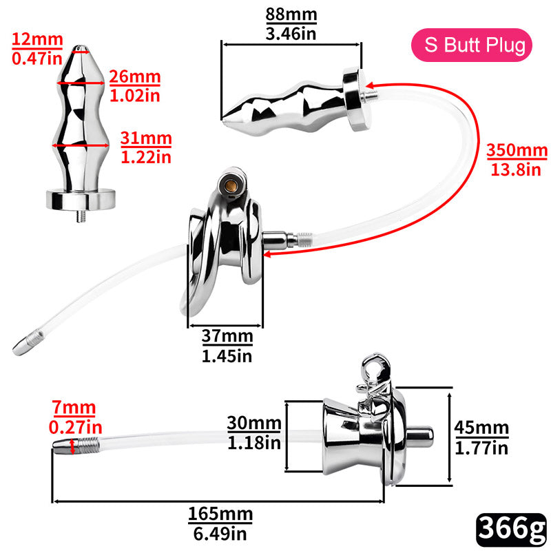 Invertiert Keuschheitskäfig mit Analplug