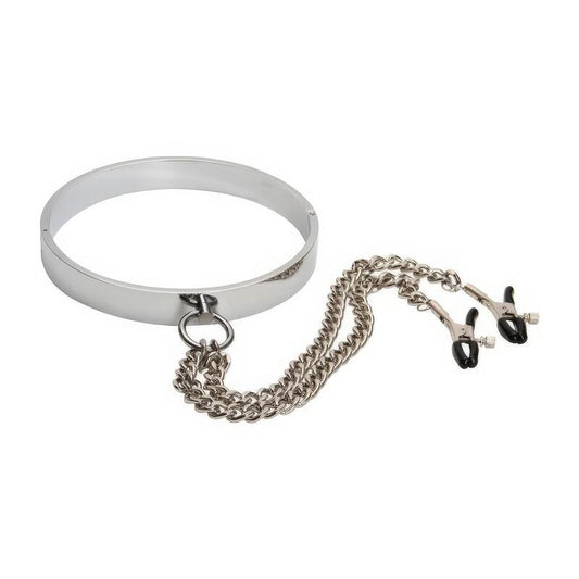 Nippelklemmen Mit Metall Halsband BDSM – Produktbild
