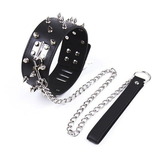 Leine bdsm halsband Mit Nieten – Produktbild