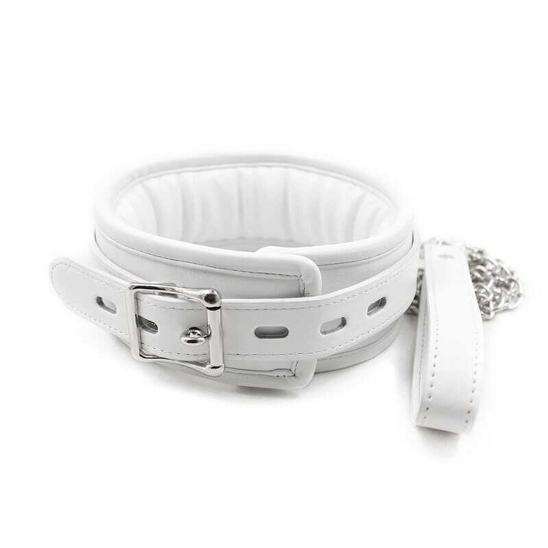 Weißes Bdsm leine halsband