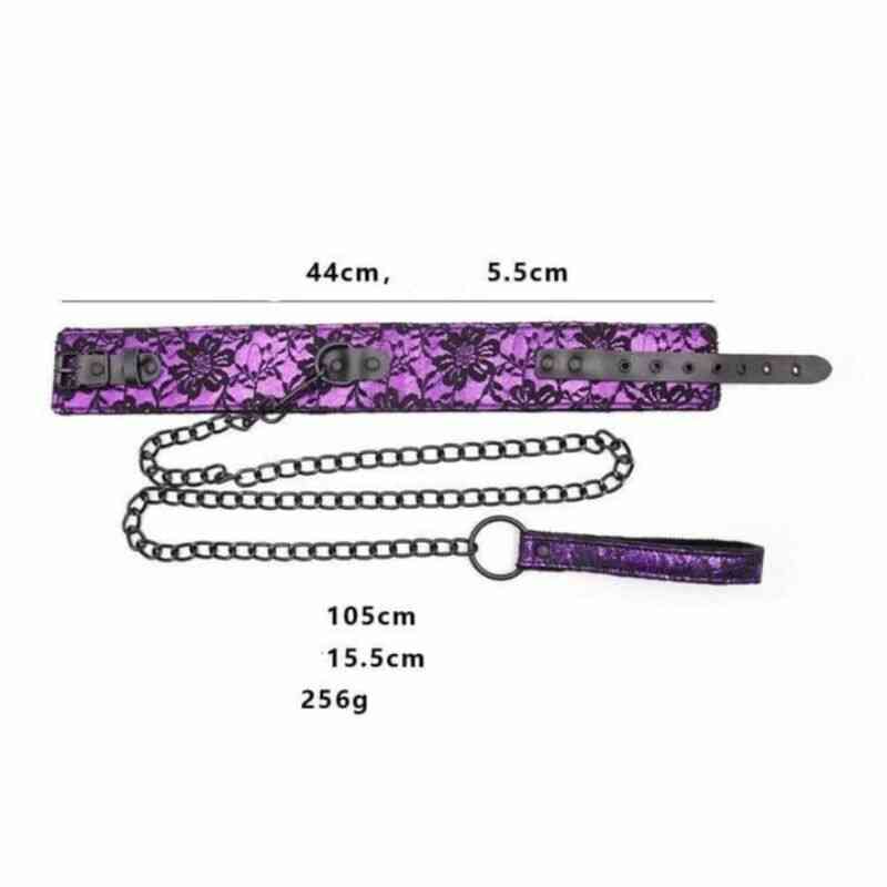 Lila Leinen halsband bdsm