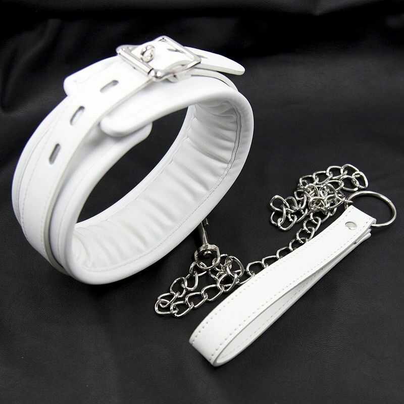 Weißes Bdsm leine halsband