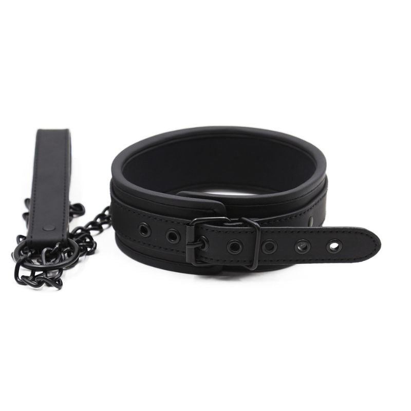 Halsband Bdsm Leine Metall schwarz – Produktbild