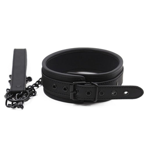 Halsband Bdsm Leine Metall schwarz – Produktbild