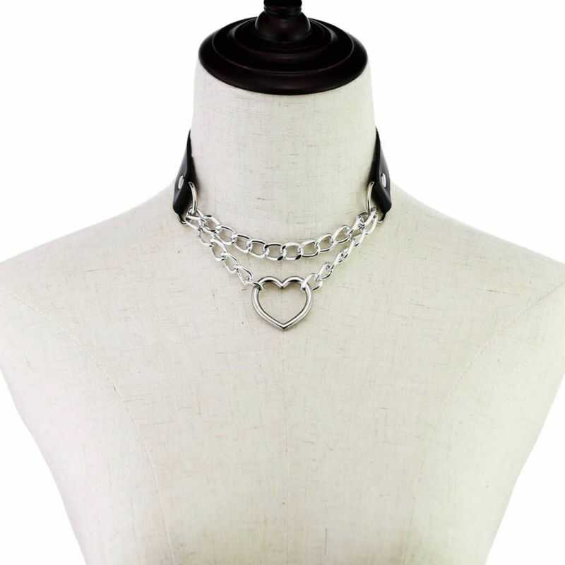 BDSM Halsband Herzanhänger