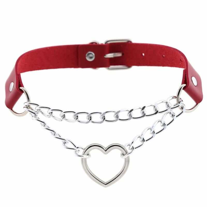 BDSM Halsband Herzanhänger