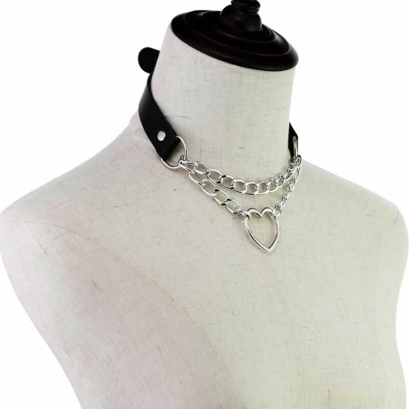 BDSM Halsband Herzanhänger