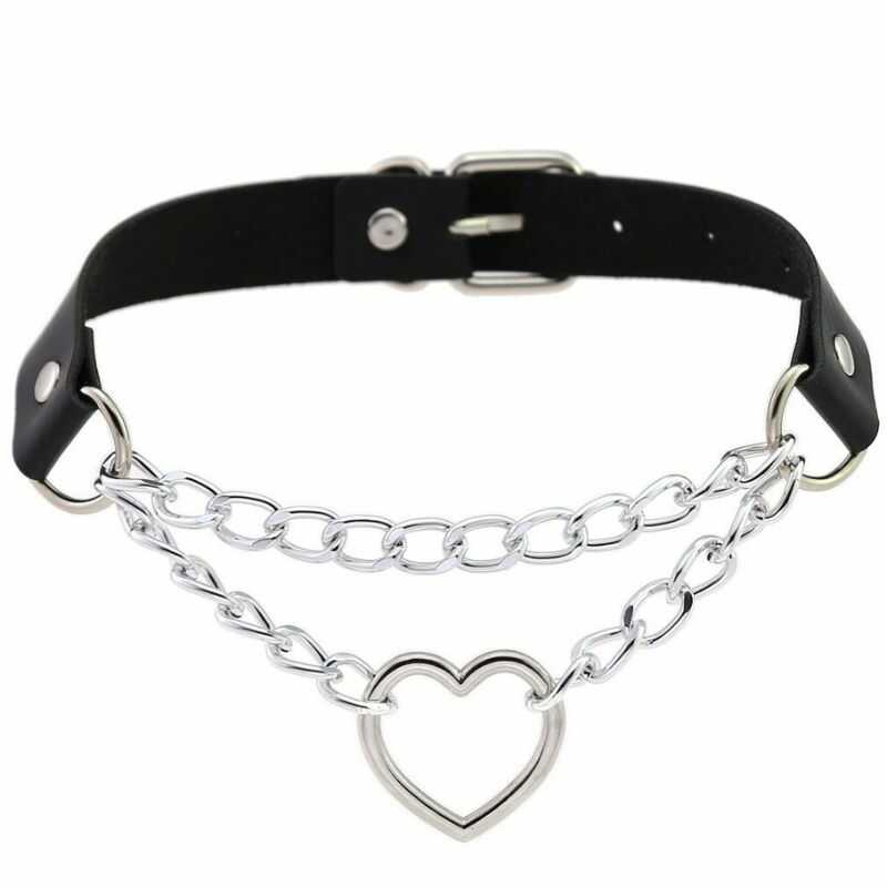 BDSM Halsband Herzanhänger