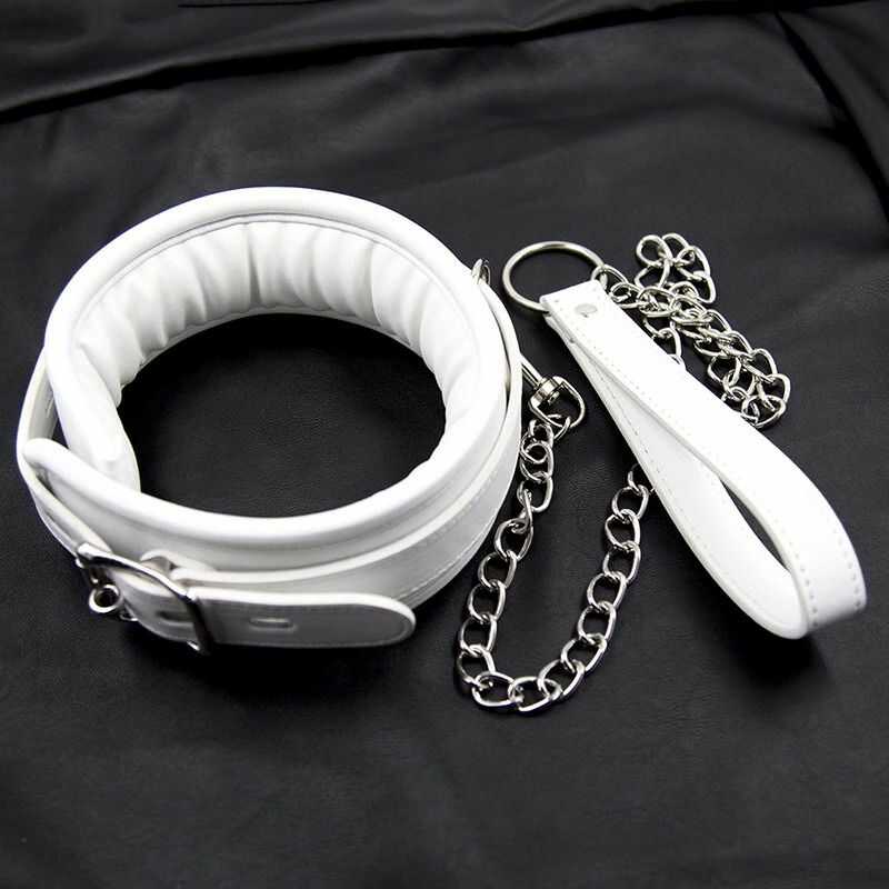 Weißes Bdsm leine halsband
