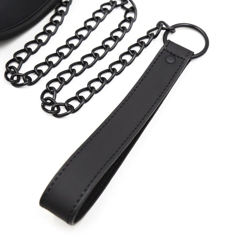 Halsband Bdsm Leine Metall schwarz