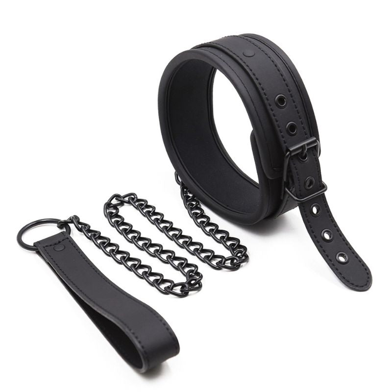 Halsband Bdsm Leine Metall schwarz