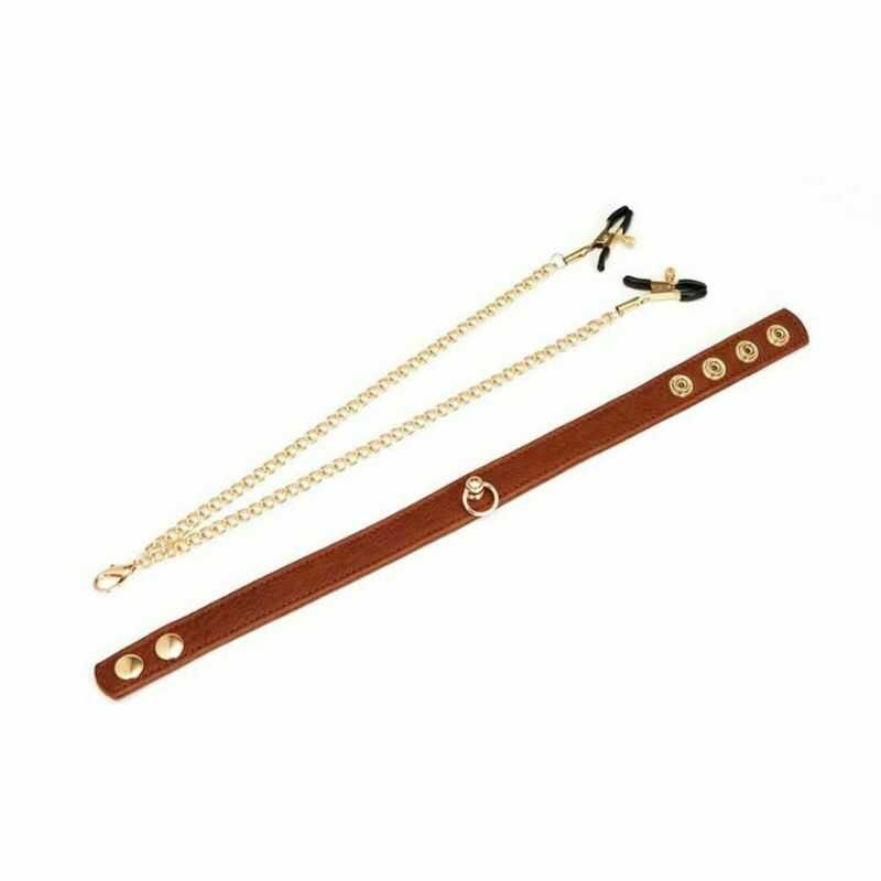 Vintage Nippelklemmen Halsband BDSM