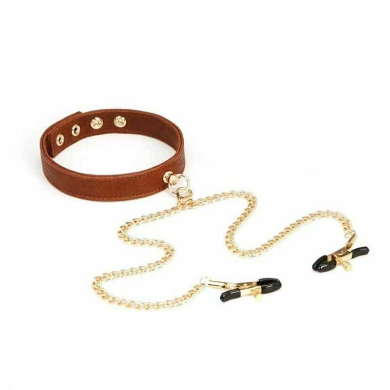 Vintage Nippelklemmen Halsband BDSM